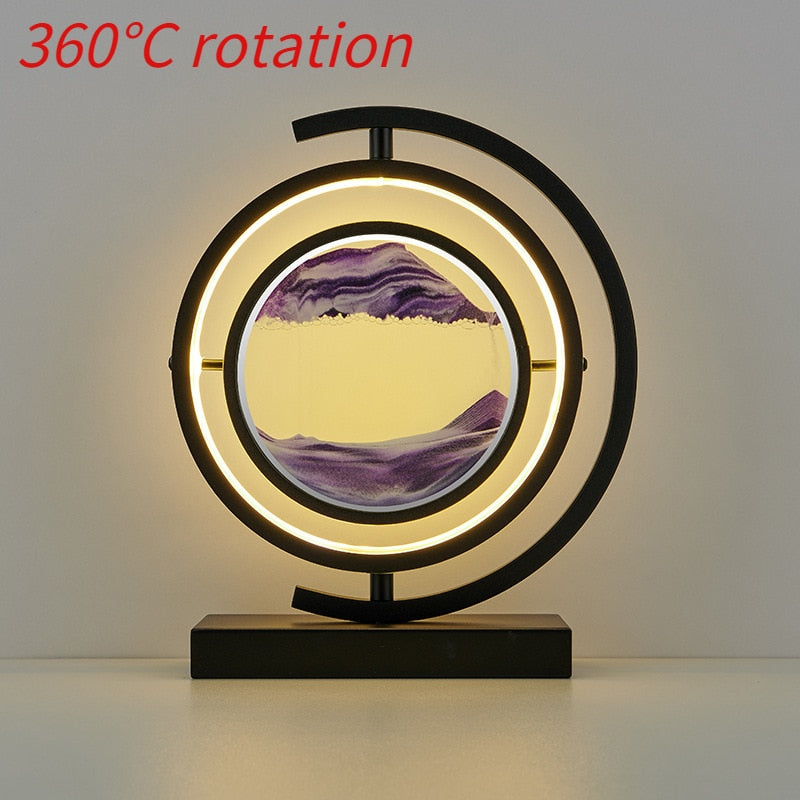 Quicksand Painting Hourglass Lamp