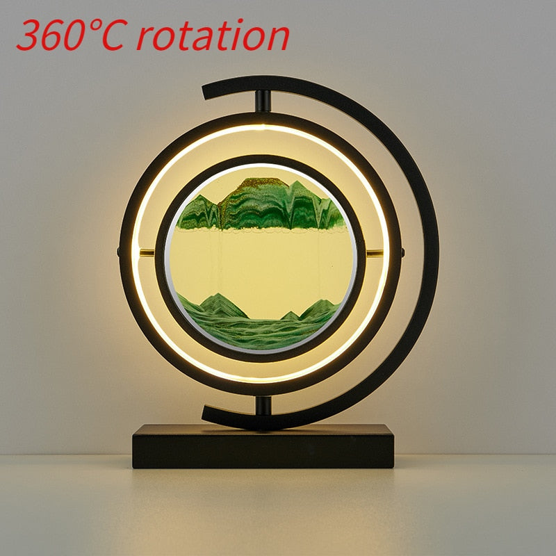 Quicksand Painting Hourglass Lamp