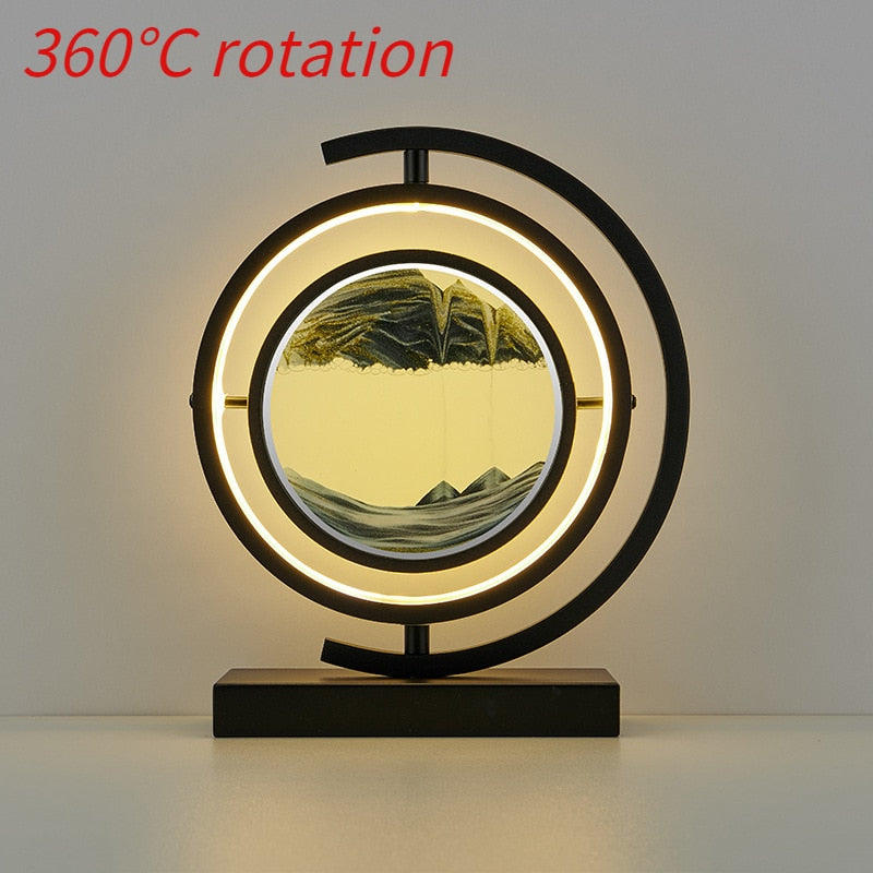 Quicksand Painting Hourglass Lamp